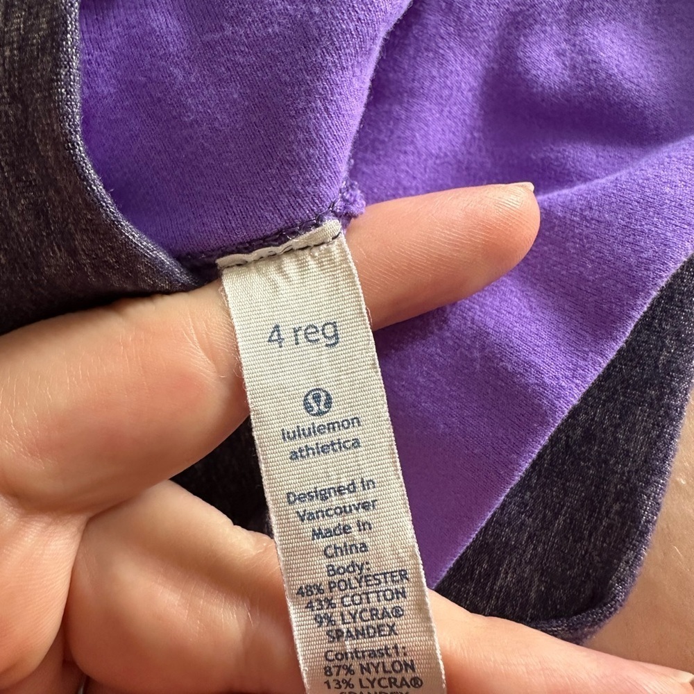 lululemon athletica Purple Wide Leg Pants with Crisscross Waistband - Picture 3 of 9